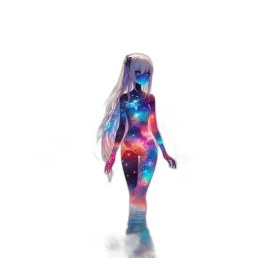 dress, robot, creature, hair transparent PNG cut-out