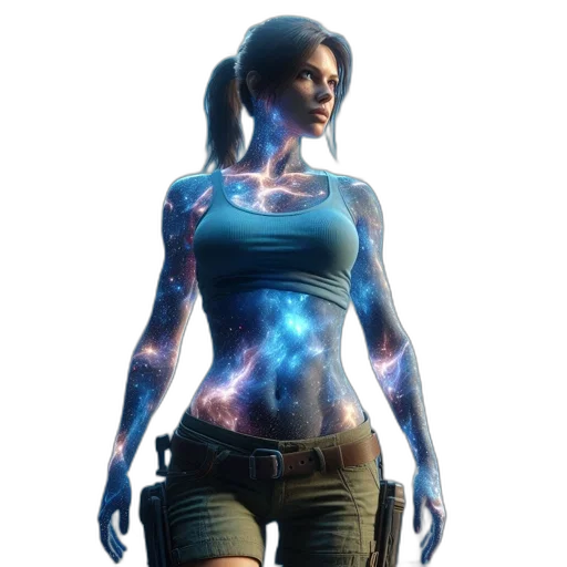 dress, face, staff, creature transparent PNG cut-out