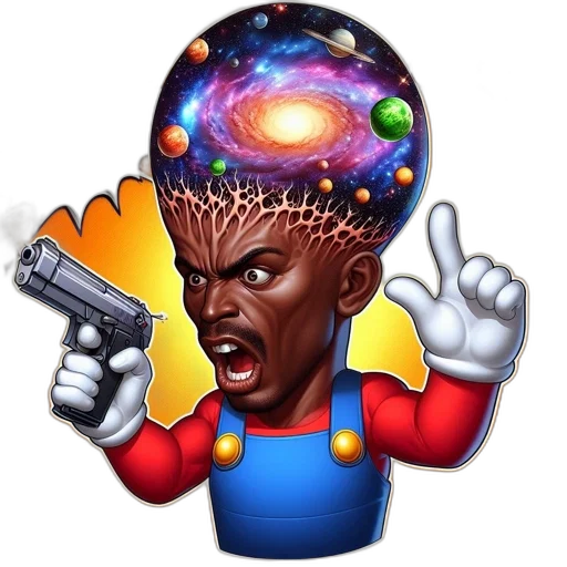 pixel art, concept art, comic book art, outer space transparent PNG cut-out