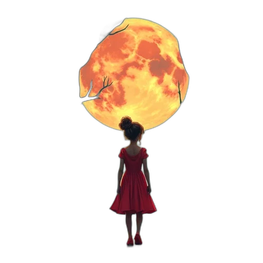 dress, umbrella, staff, concept art transparent PNG cut-out