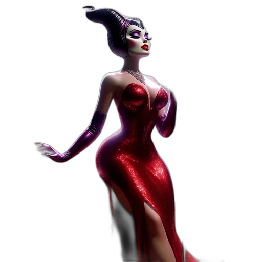 dress, concept art, 3d render, comic book art transparent PNG cut-out