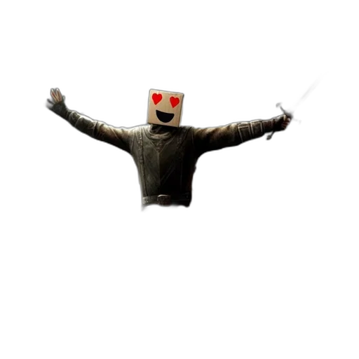 robot, jacket, staff, mask transparent PNG cut-out