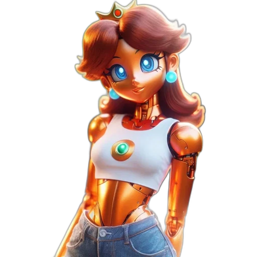 robot, dress, concept art, 3d render transparent PNG cut-out