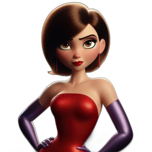 dress, cartoon, 3d render, concept art transparent PNG cut-out