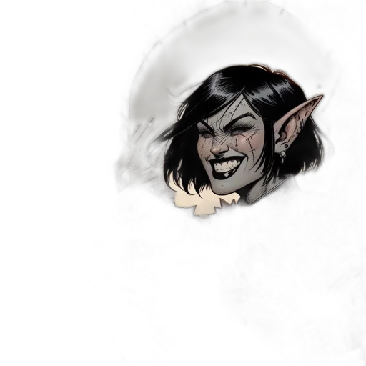 face, concept art, fantasy art, comic book art transparent PNG cut-out