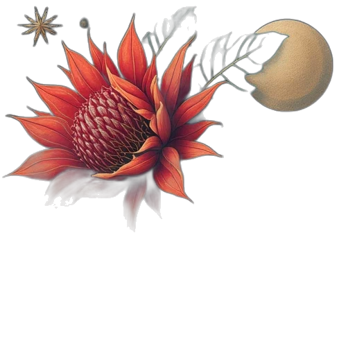 flower, staff, crown, jewelry transparent PNG cut-out