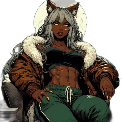 animal, comic book art, concept art, anime transparent PNG cut-out