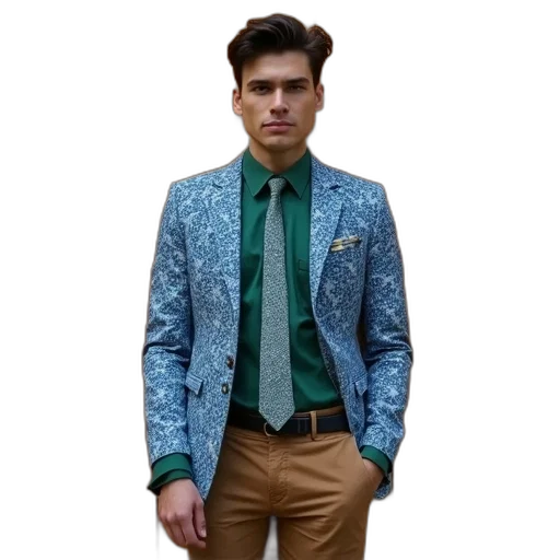 jacket, 3d render, photorealistic, green transparent PNG cut-out