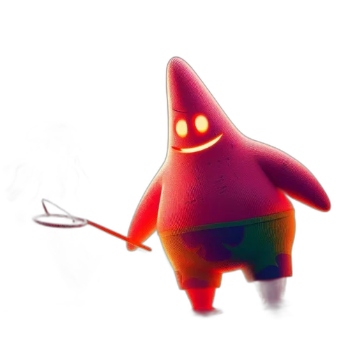 staff, creature, hat, robot transparent PNG cut-out