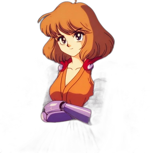 jacket, staff, dress, hair transparent PNG cut-out