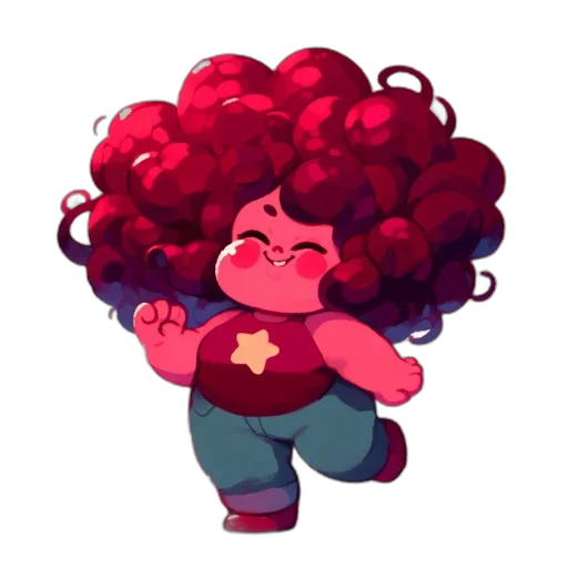 creature, hair, crown, staff transparent PNG cut-out