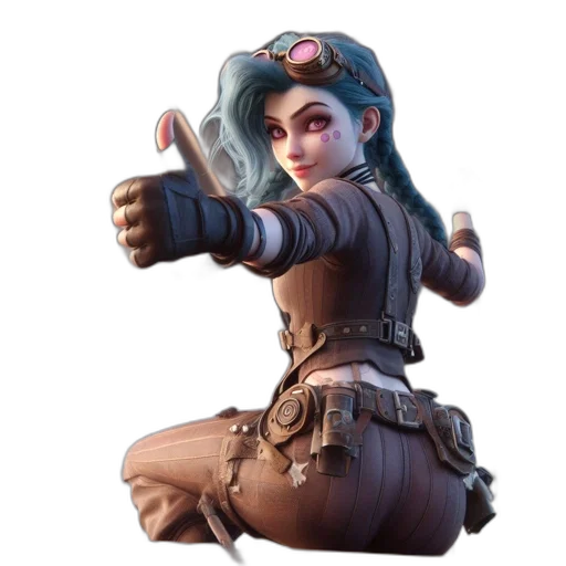 weapon, staff, face, jacket transparent PNG cut-out