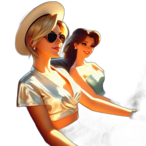 hat, dress, photorealistic, concept art transparent PNG cut-out