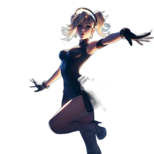 dress, staff, weapon, concept art transparent PNG cut-out