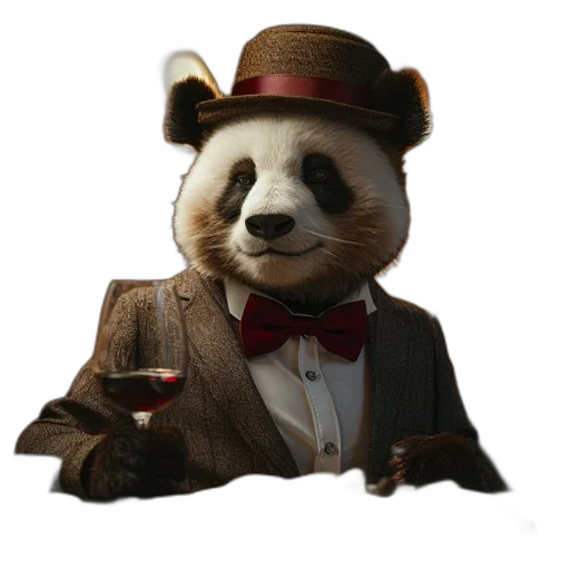 animal, staff, hat, 3d render transparent PNG cut-out