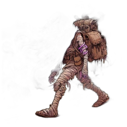 creature, mask, staff, robot transparent PNG cut-out