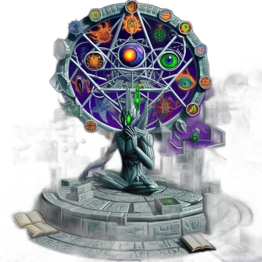 crown, staff, robot, tree transparent PNG cut-out