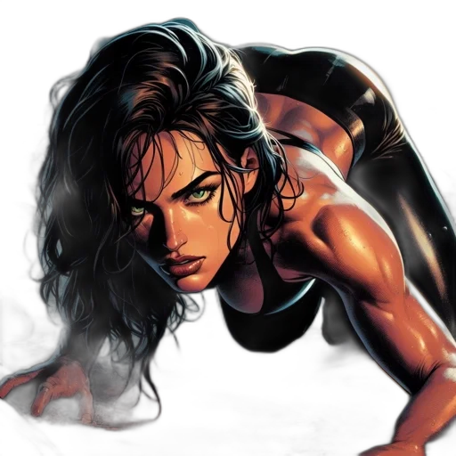 comic book art, concept art, photorealistic, fantasy art transparent PNG cut-out