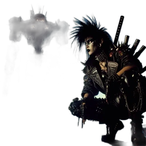 weapon, concept art, cyberpunk, fantasy art transparent PNG cut-out