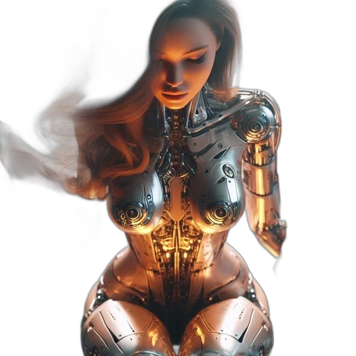 robot, dress, fantasy art, concept art transparent PNG cut-out