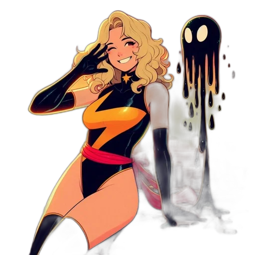 comic book art, concept art, cartoon, watercolor transparent PNG cut-out