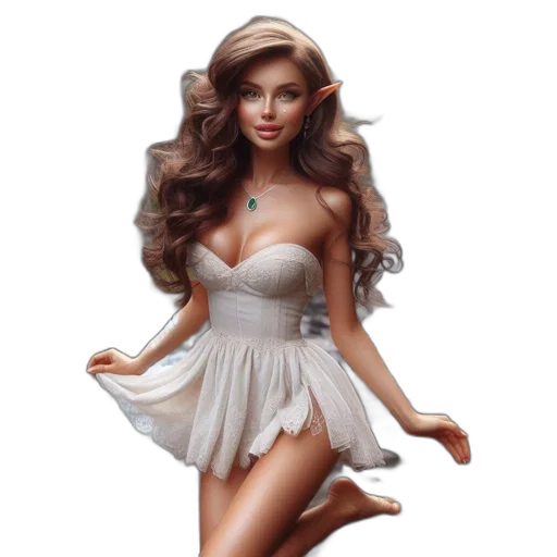 dress, photorealistic, fantasy art, 3d render transparent PNG cut-out