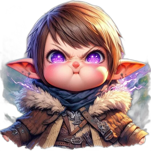 face, dragon, staff, creature transparent PNG cut-out