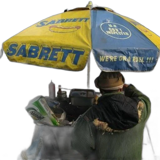 umbrella, jacket, staff, car transparent PNG cut-out