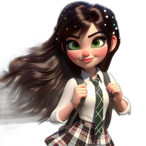 hair, staff, 3d render, concept art transparent PNG cut-out