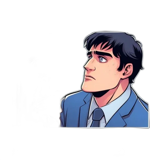face, jacket, comic book art, cartoon transparent PNG cut-out
