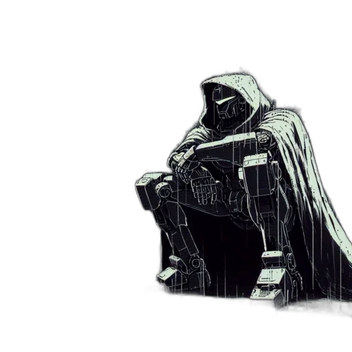 jacket, mask, weapon, robot transparent PNG cut-out