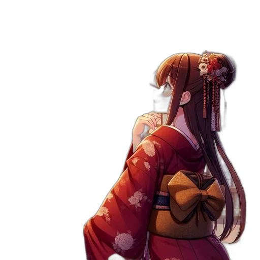 dress, flower, staff, crown transparent PNG cut-out