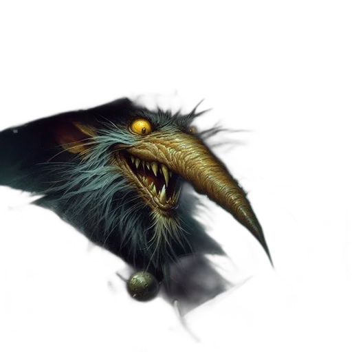 dragon, creature, mask, staff transparent PNG cut-out