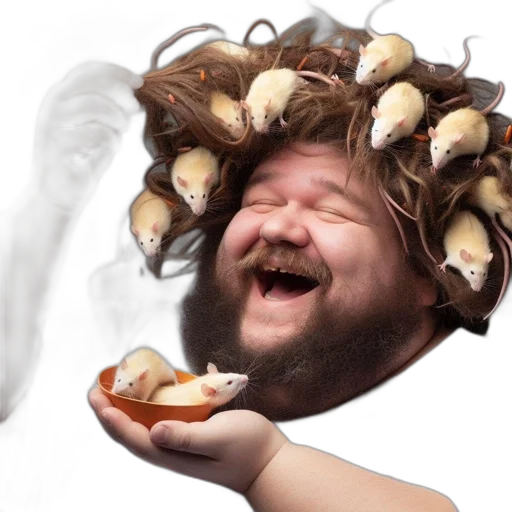 food, hair, creature, crown transparent PNG cut-out