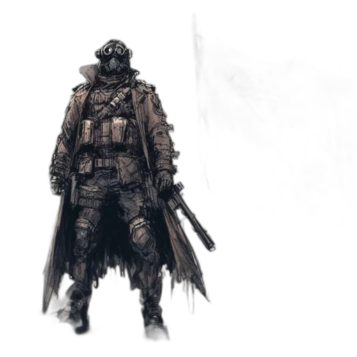 jacket, weapon, mask, sword transparent PNG cut-out