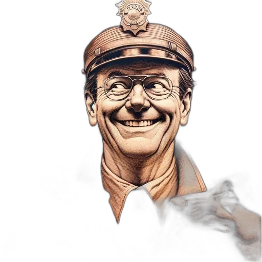 face, staff, hat, robot transparent PNG cut-out