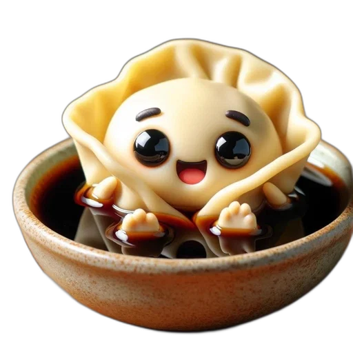 food, creature, 3d render, photorealistic transparent PNG cut-out
