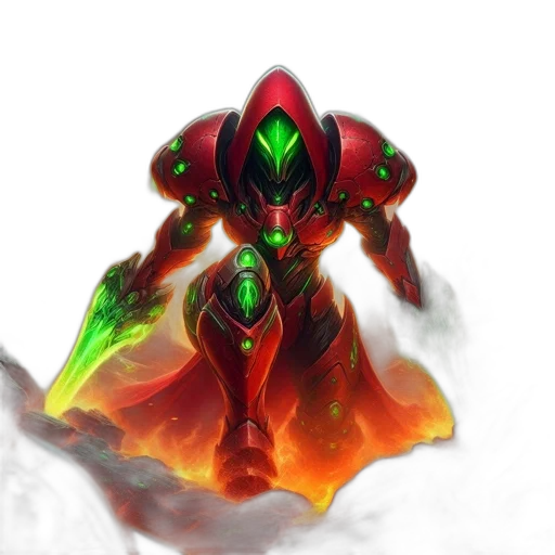 robot, weapon, dragon, staff transparent PNG cut-out