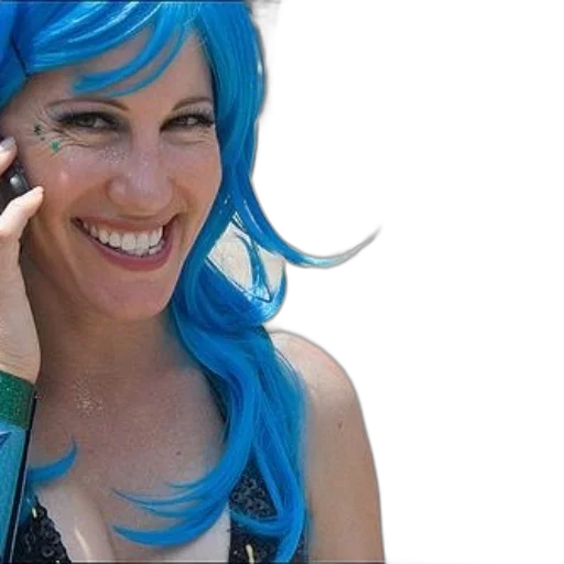 blue, woman, hair, smiling transparent PNG cut-out