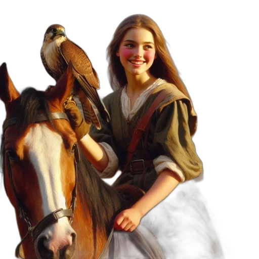 crown, animal, oil painting, photorealistic transparent PNG cut-out