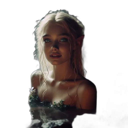 dress, dragon, face, crown transparent PNG cut-out