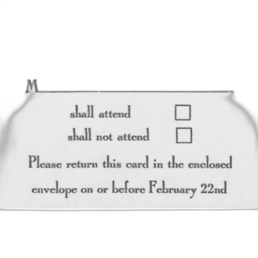 rsvp, card, options, attend transparent PNG cut-out