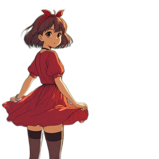 dress, staff, crown, anime transparent PNG cut-out