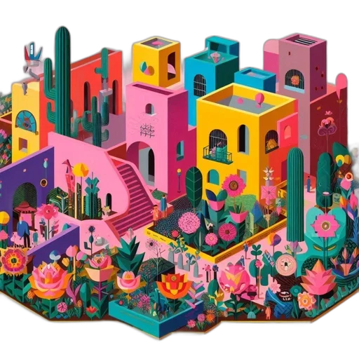 concept art, fantasy art, 3d render, pixel art transparent PNG cut-out