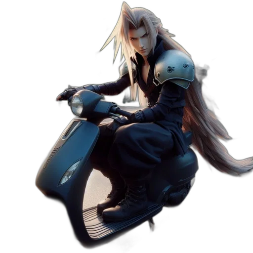 hair, dragon, robot, weapon transparent PNG cut-out