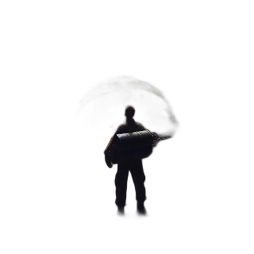 umbrella, jacket, staff, creature transparent PNG cut-out