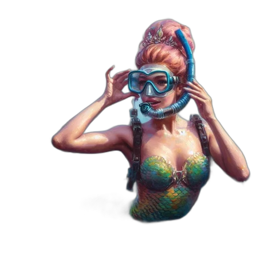 dress, mask, jewelry, 3d render transparent PNG cut-out