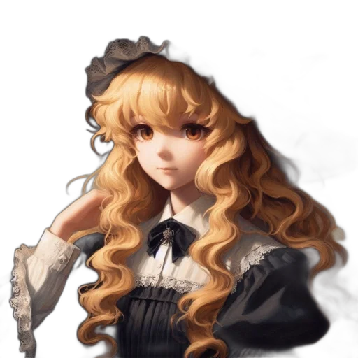 crown, dress, staff, hair transparent PNG cut-out