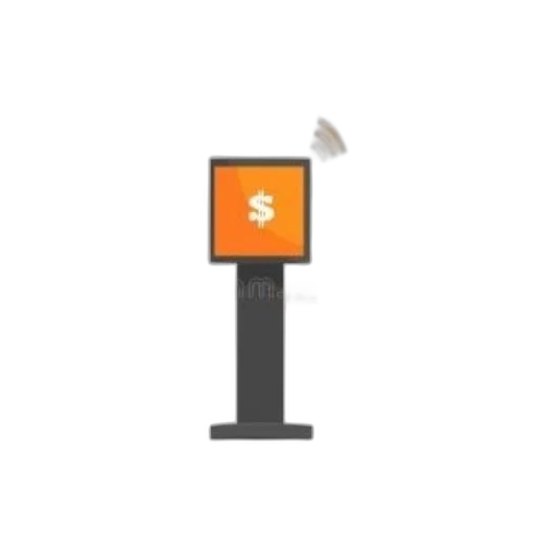 staff, stylized, orange, black transparent PNG cut-out