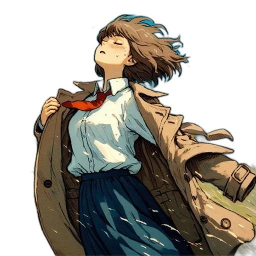 dress, staff, face, weapon transparent PNG cut-out